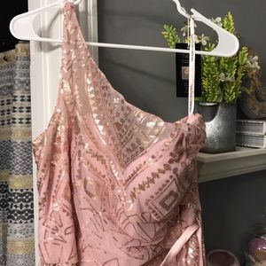 Rose Gold Sequin Gown